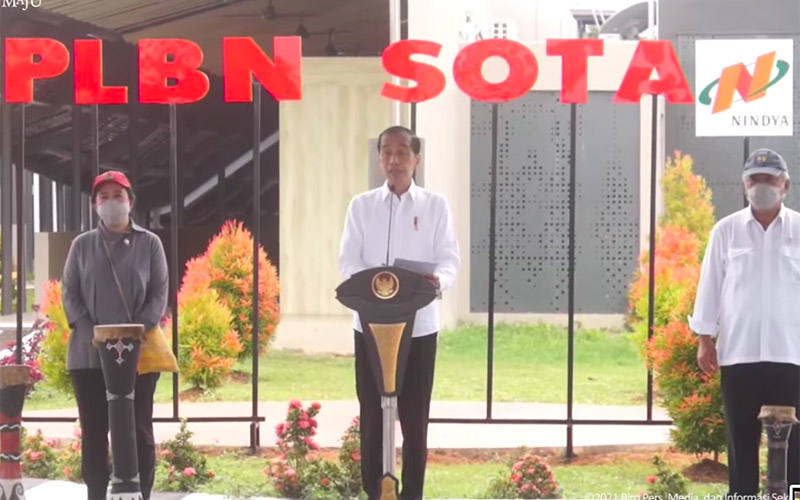 Presiden Joko Widodo (Jokowi) meresmikan Pos Lintas Batas Negara (PLBN) Sota, Kabupaten Merauke, Minggu (3/10/2021).  - Youtube Sekretariat Presiden