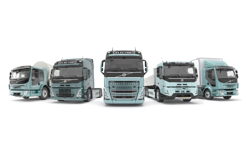 Rangkaian truk listrik baterai Volvo yang mulai dipasarkan pada 2021.  - Volvo Trucks