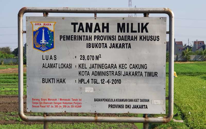 Rencana lokasi pembangunan Kampung Susun untuk Warga Bukit Duri di atas lahan Pemerintah Provinsi DKI Jakarta seluas 29.070 Meter Persegi yang terletak Kelurahan Jatinegara, Cakung, Jakarta Timur. Sandyawan Sumardi