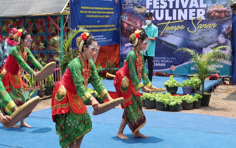 Kemeriahan Festival Kuliner Tempe Sanan, Kota Malang, Minggu (17/10/2021). - Istimewa