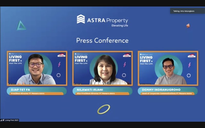 Press Conference Living First Astra property. - Istimewa