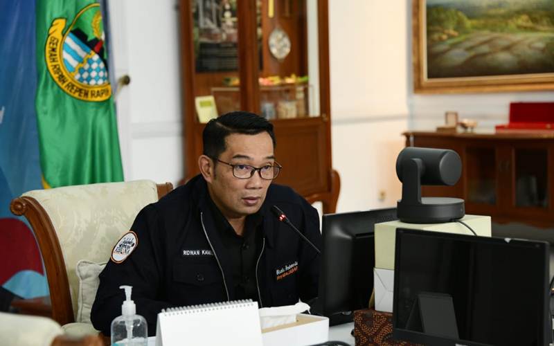 Gubernur Jawa Barat Ridwan Kamil menyebutkan 11 kabuten/kota masuk dalam status zona merah. - Istimewa/Humas Jabar