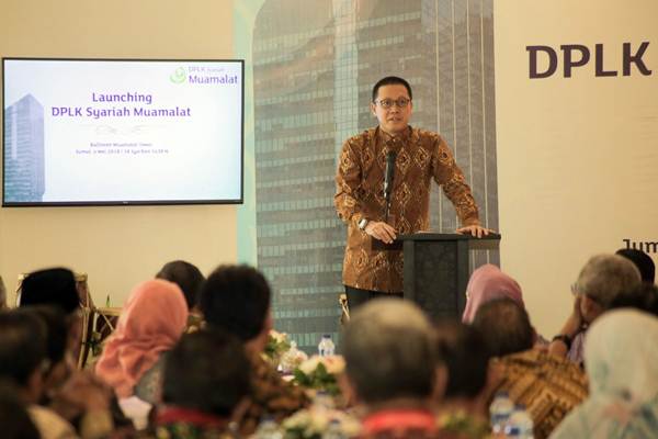 Direktur Utama PT Bank Muamalat Indonesia Tbk (Bank Muamalat) Achmad Kusna Permana memberikan sambutan dalam acara peluncuran DPLK Syariah Muamalat di Jakarta, Jumat (4/5/2018). - JIBI/Felix Jody Kinarwan
