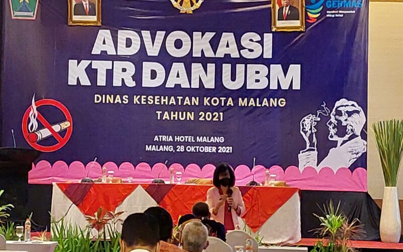 Advokasi Kawasan Tanpa Rokok (KTR) dan Upaya Berhenti Merokok (UBM) di Malang, Kamis (28/10/2021). - Istimewa