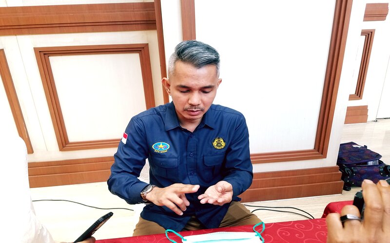 Komite BPH Migas, Yapit Sapta Putra, pada Sosialisasi Kinerja dan Penyuluhan Regulasi BPH Migas Tahun Anggaran 2021 di Kota Malang, Selasa (2/11/2021). - Bisnis/Choirul Anam