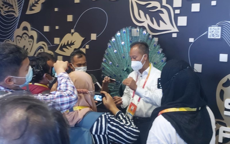 Menteri Perindustrian Agus Gumiwang Kartasasmita di sela-sela kunjungan ke Paviliun Indonesia dalam gelaran World Expo 2020 Dubai, Selasa (2/11/2021). - Istimewa