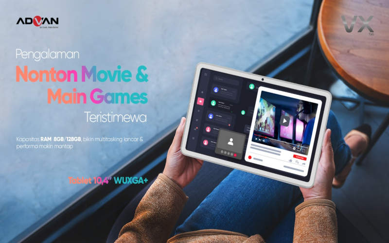 Advan Hadirkan Tab Premium untuk Nonton Film dan Vermain Game
