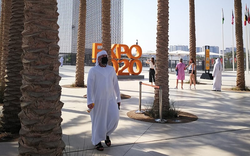 Suasana di pelataran World Expo 2020 Dubai. - Bisnis/Gajah Kusumo