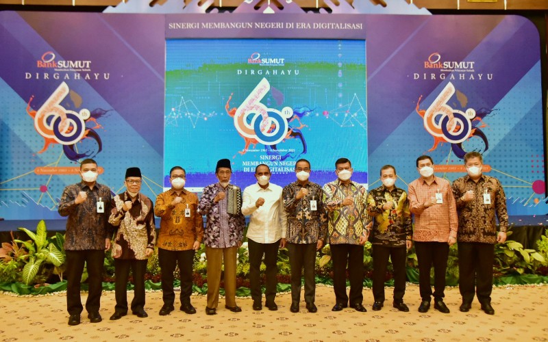 Perayaan HUT ke-60 PT Bank Sumut di Medan, Sumatra Utara, Kamis (4/11/2021).  - Istimewa