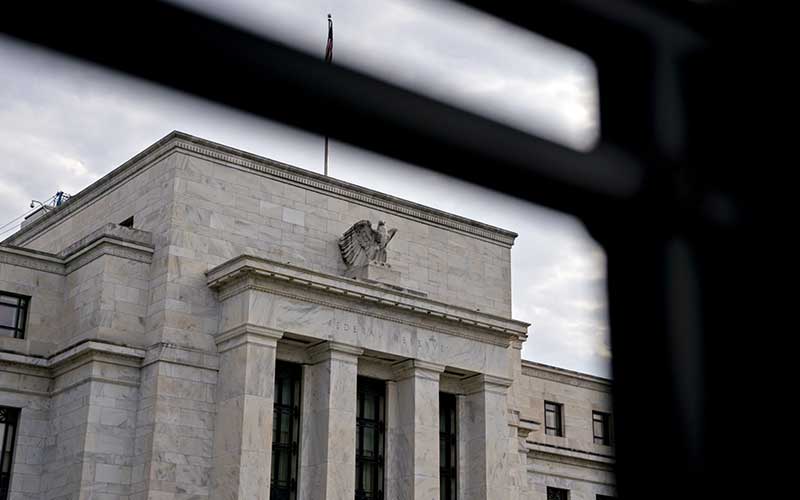 Gedung bank central Amerika Serikat atau The Federal Reserve di Washington, Amerika Serikat, Rabu (31/7/2019). Bloomberg - Andrew Harrer
