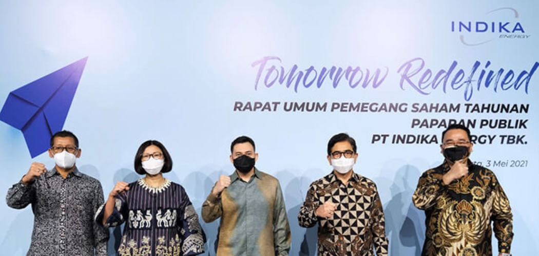 Manajemen PT Indika Energy Tbk. (INDY) usai Rapat Umum Pemegang Saham Tahunan (RUPST) di Jakarta, Senin (3/5/2021). - indikaenergy.co.id