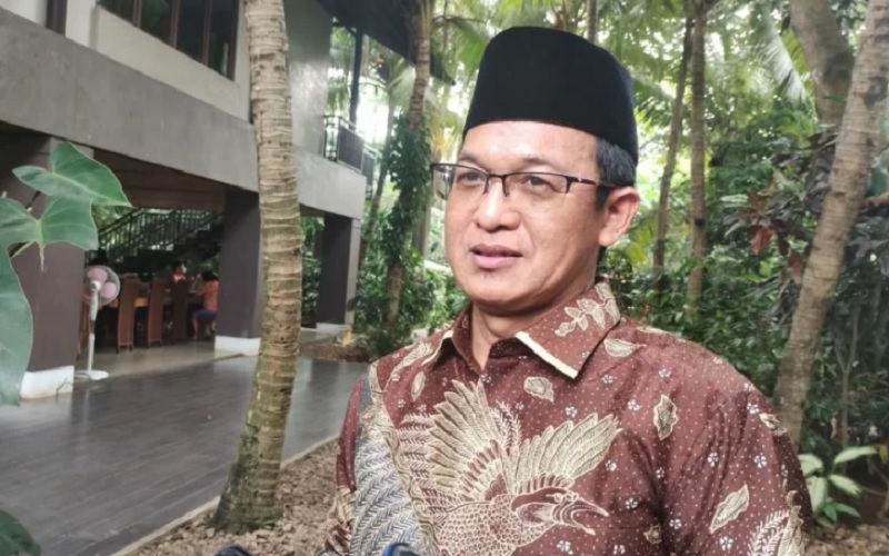Wakil Ketua Panitia Muktamar ke-34 NU Ahmad Ishomuddin, saat dimintai keterangan. Sabtu, (20/11/2021). - Antara