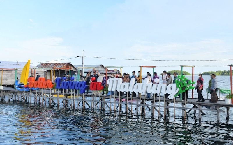 PT Pupuk Kalimantan Timur (Pupuk Kaltim/PKT) menetapkan pemukiman atas air Malahing Kelurahan Tanjung Laut Indah Bontang Selatan sebagai Kampung Ekowisata di Kota Bontang. - JIBI/Istimewa