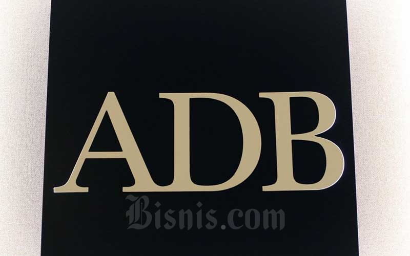 Logo Asian Development Bank Indonesia di Jakarta, Rabu (8/4/2020). Bisnis - Eusebio Chrysnamurti