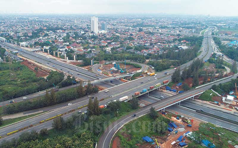 Ilustrasi Pembangunan Jalan Tol. Bisnis - Nurul Hidayat