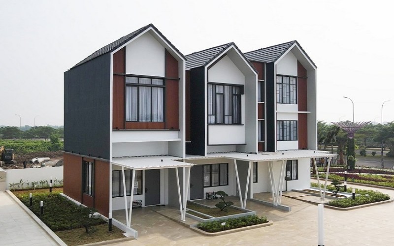Rumah contoh Sentosa Park yang dikembangkan PT Yiho Jakarta Real Estate Development di lahan 2.600 hektare di kawasan Tangerang New City. - www.sentosa/park.co.id