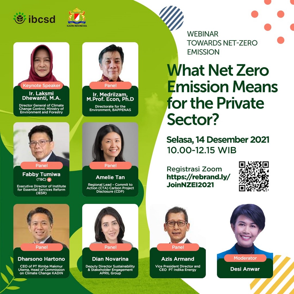 Gambar: Poster Webinar Towards Net/Zero Emission: What Net Zero Emission Means for the Private Sector?