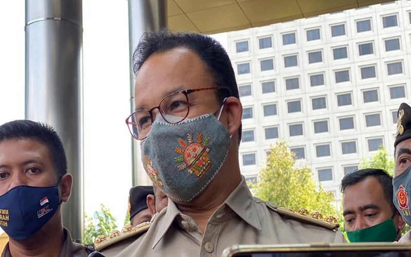 Gubernur DKI Jakarta Anies Baswedan memenuhi panggilan KPK untuk diperiksa sebagai saksi dalam kasus tindak pidana korupsi (tipikor) pengadaan tanah Munjul Jakarta Timur, Selasa (21/9). JIBI - Bisnis/Rahmad Fauzan