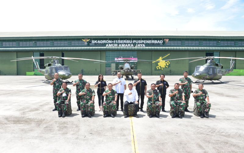 Wakil Menteri Pertahanan RI Muhammad Herindra yang melaksanakan kunjungan kerja ke Skadron-11/Serbu Lanumad Ahmad Yani Semarang, Jawa Tengah. - Istimewa