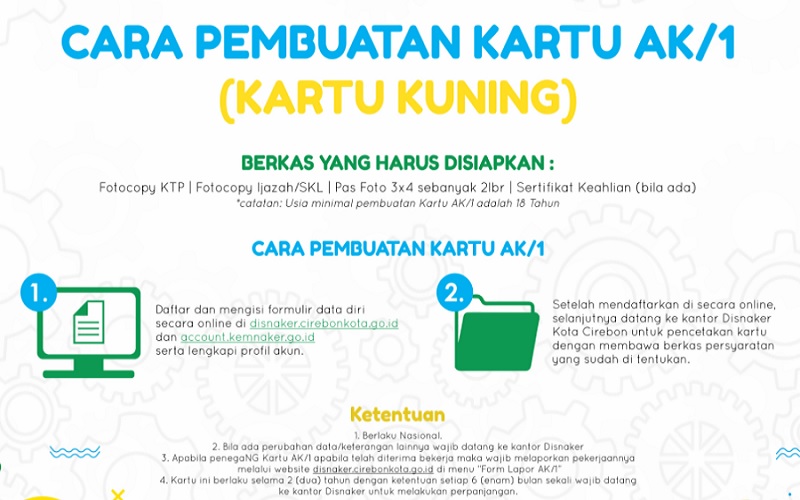 Syarat dan cara membuat kartu kuning untuk pencari kerja - Disnaker Cirebon Kota