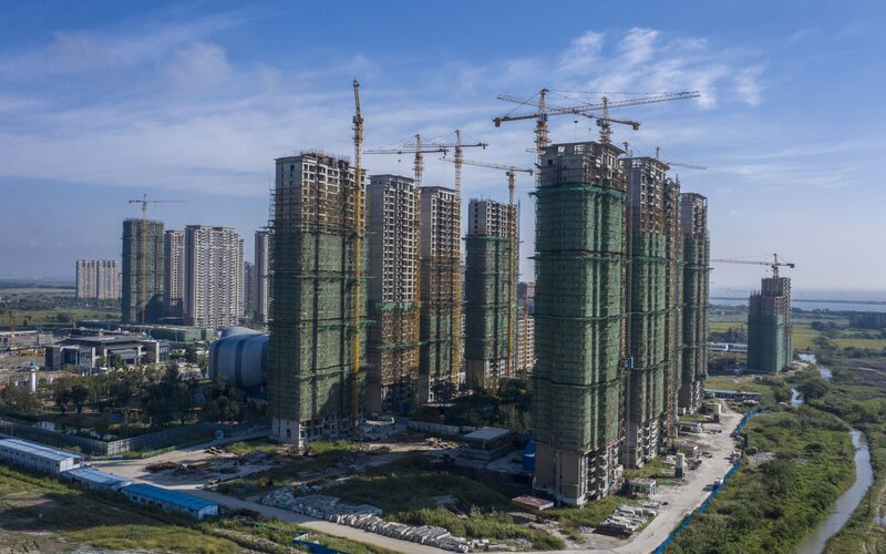Pembangunan apartemen di China -  Bloomberg