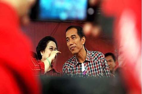 Ketua Umum PDIP Megawati Soekarnoputri dan Presiden Joko Widodo, dua tokoh dan politisi PDI Perjuangan. - Ilustrasi