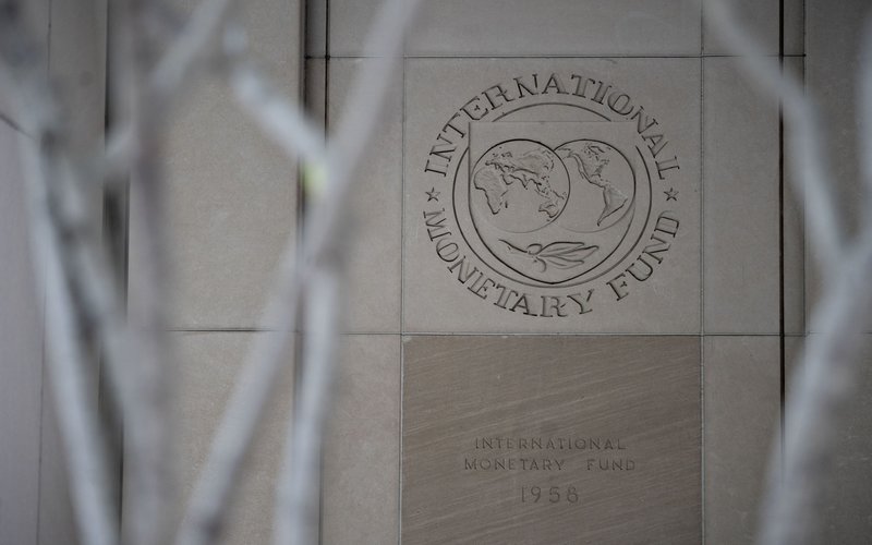 Kantor pusat Dana Moneter Internasional (IMF) di Washington D.C., AS -  Bloomberg / Andrew Harrer