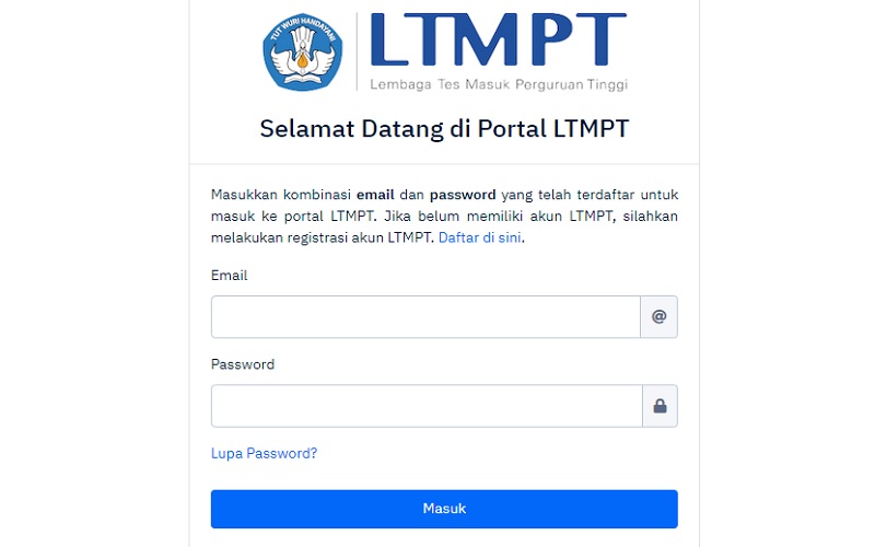 Pendaftaran SNMPTN 2022 melalui situs ltmpt.ac.id