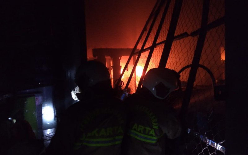 Ilustrasi petugas pemadam kebakaran saat menjinakkan api - Antara