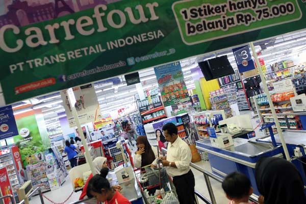 Gerai Carrefour Trans Retail Indonesia.  - Bisnis.com