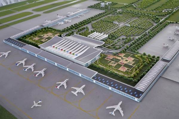 Lanskap Proyek Bandara Kertajati, Majalengka, Jabar. - Antara/Yudhi Mahatma
