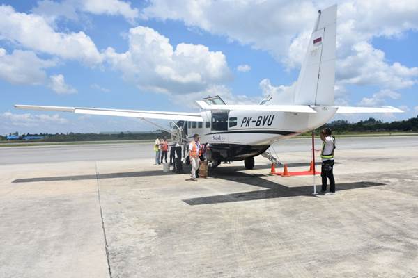 Pesawat perintis Susi Air melakukan penerbangan perdana di Kaltara - Bisnis.com/Eldwin Sangga