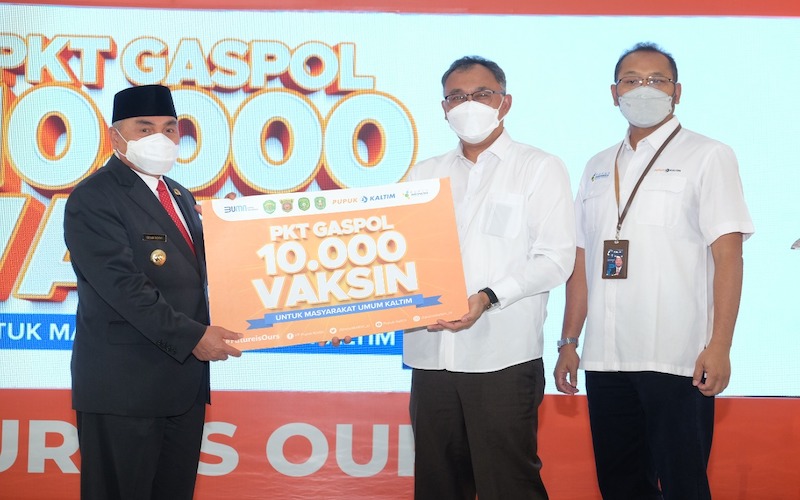 PT Pupuk Kalimantan Timur (Pupuk Kaltim/PKT) menggelar vaksinasi tahap kedua program PKT Gaspol 10.000 Vaksin di Kota Samarinda, Kamis (13/1/2022). - JIBI/Istimewa