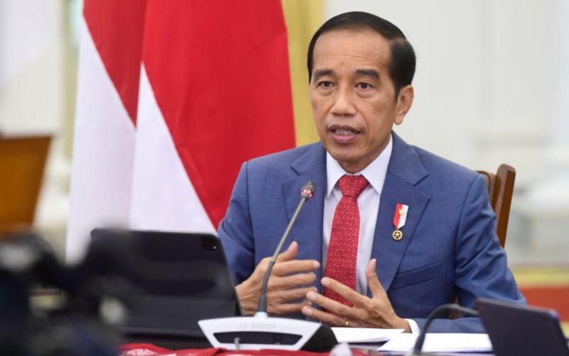 Presiden Jokowi saat berpidato pada World Economic Forum, Kamis (20/01/2022), secara virtual, dari Istana Kepresidenan Bogor, Jabar. - Foto: BPMI Setpres - Muchlis Jr.\r\n