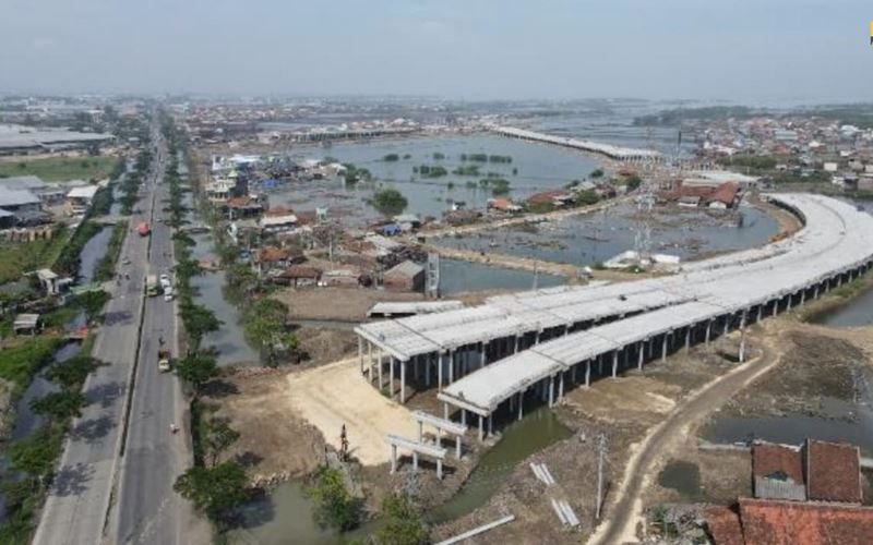 Progres pembangunan Tol Semarang-Demak. - Kementerian PUPR