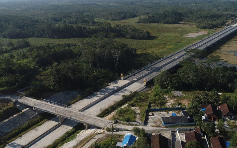 Jalan tol Balikpapan-Samarinda (Balsam) di Kalimantan Timur. - Jasa Marga