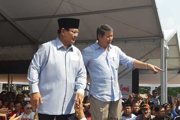 Prabowo Subianto bersama adiknya Hashim Djojohadikusumo. - Bisnis/Jaffry Prabu Prakoso