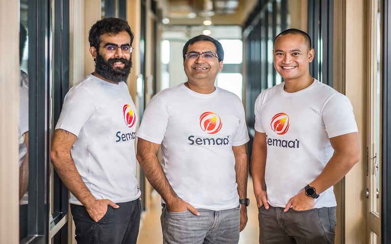 (dari kiri ke kanan) Semaai founders Gaurav Batra, Abhishek Gupta, Muhammad Yoga Anindito - Dok.Semaai