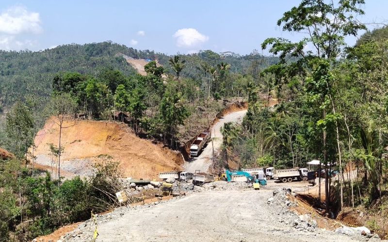 Lokasi pembangunan Bendungan Bener di Kabupaten Purworejo. Bendungan ini direncanakan akan menggunakan batu adesit dari Desa Wadas - ANTARA