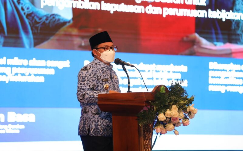 Wali Kota Malang, Sutiaji, saat meluncurkan aplikasi Sam Gepun Basa, Kamis (17/3/2022). - Istimewa