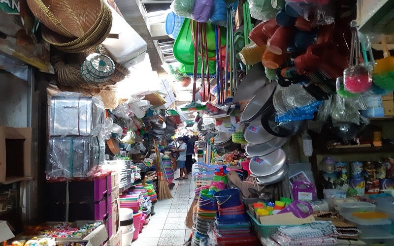 Pasar tradisional di Kota Balikpapan yang menjual barang-barang kebutuhan masyarakat. - Bisnis/Muhammad Mutawallie Sya'rawie