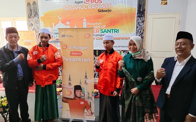 Pembukaan Agen MyPos Solahul Rahmat dan kick off peluncuran O/Ranger Santri di Deltasari, Sidoarjo, Jawa Timur.
