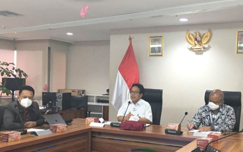 Kepala Badan Standardisasi Nasional (BSN) Kukuh S Achmad berbicara dalam konferensi pers Program dan Kebijakan BSN di Jakarta, Selasa (29/3/2022). ANTARA - Martha Herlinawati Simanjuntak