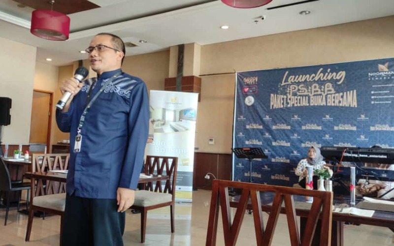 Muhammad Noor Cholis, General Manager Noormans Hotel Semarang memperkenalkan paket buka puasa PSBB yang tersedia sepanjang bulan Ramadan.  - Dok. Istimewa