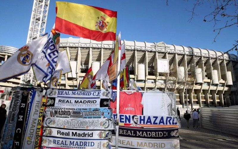 Stadion Santiago Bernabeu, markas Real Madrid. - Antara/Reuters