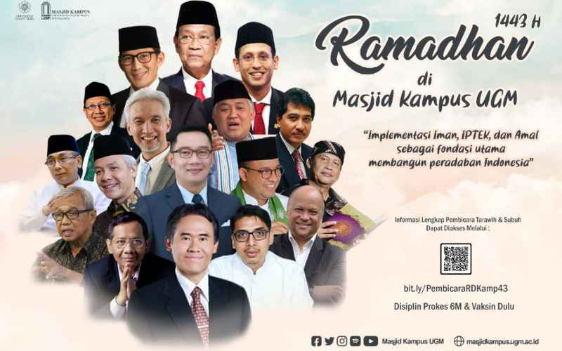 Daftar penceramah di Masjid Kampus Universitas Gajah Mada (UGM) selama Ramadan 2022 - Twitter @masjidkampusugm
