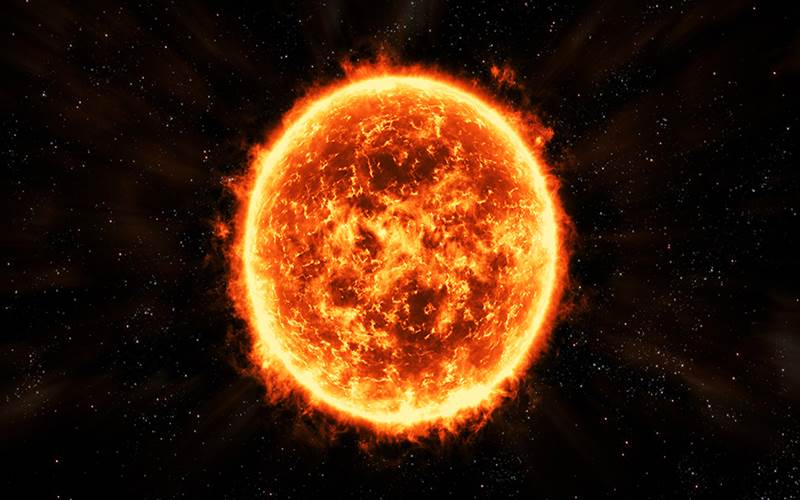 Matahari menjadi pusat tata surya dan dikelilingi oleh planet