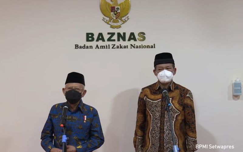Tangkapan layar video Keterangan Pers BAZNAS-Wakil Presiden RI Ma'ruf Amin dan Ketua BAZNAS RI Noor Achmad - BPMI Setwapres
