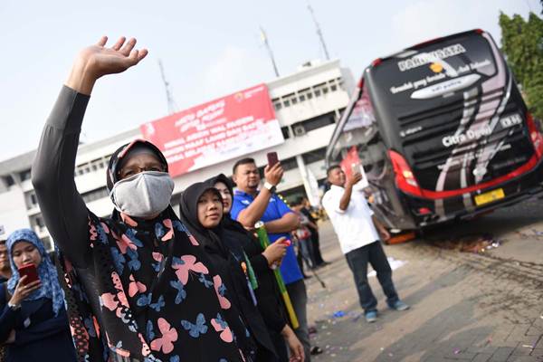 Suasana pemberangkatan mudik gratis di Tanjung Priok, Kamis (7/6/2018). - JIBI/Nurul Hidayat