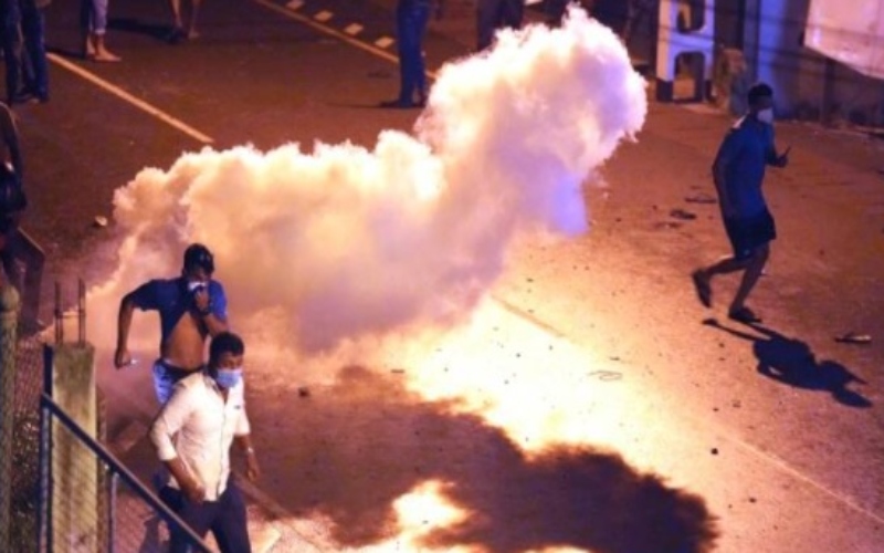 Demonstrasi buntut dari krisis ekonomi di Sri Lanka berujung ricuh dengan kepolisian. - Istimewa